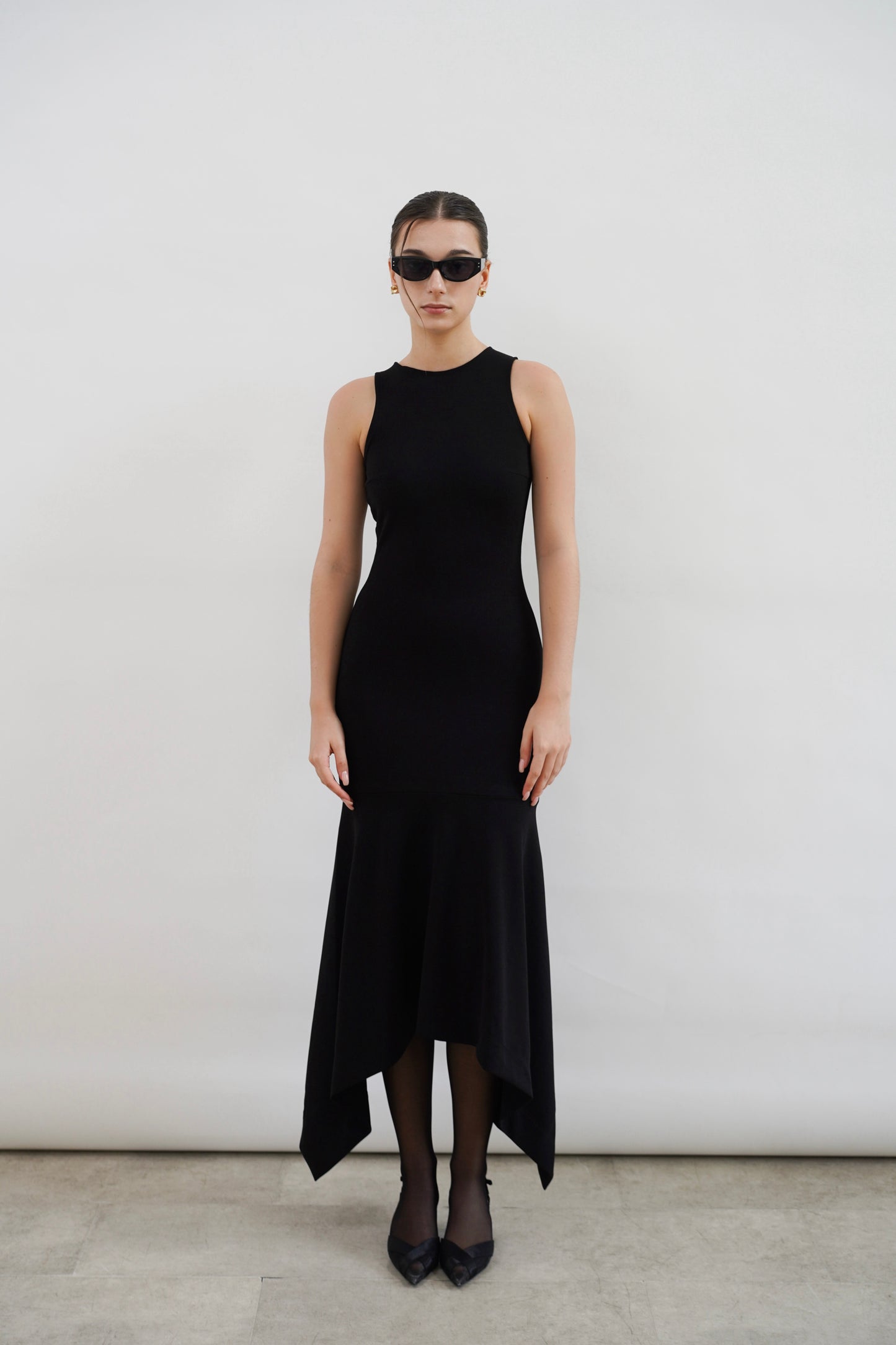 GIULLE - Flow Midi Dress in Black