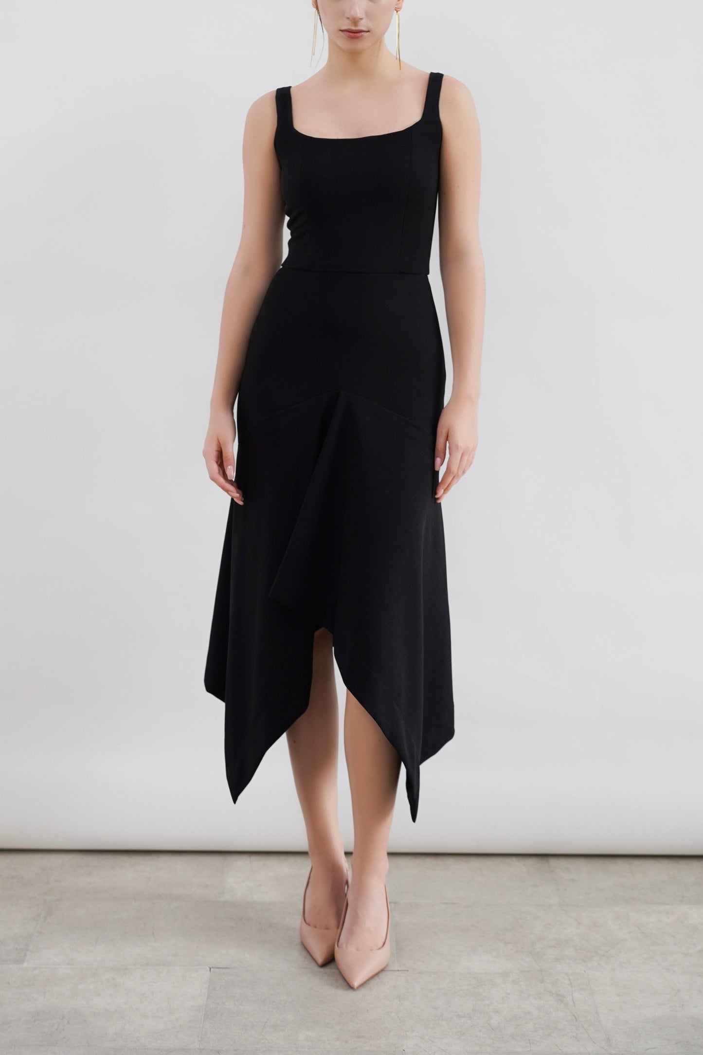 GIULLE - Allure Fitted Midi Dress in Black